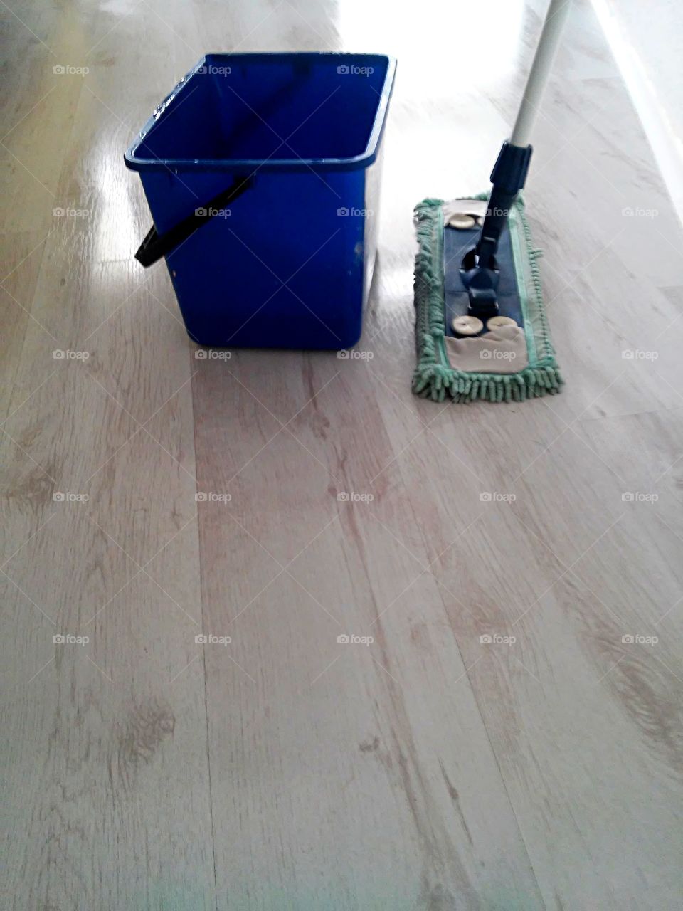 cleaning floor