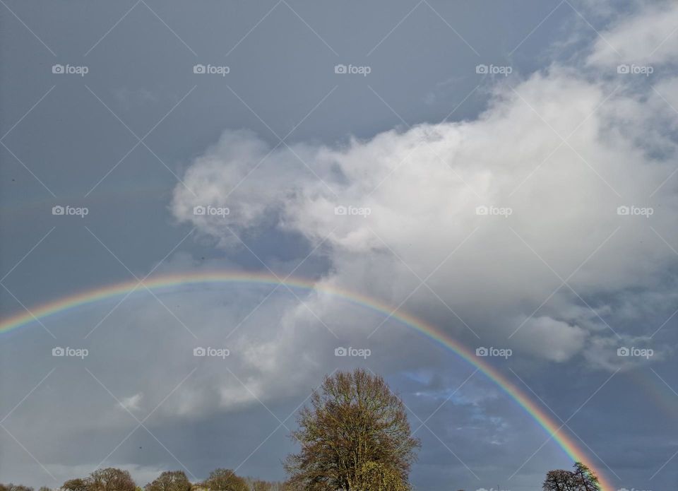 Rainbow and clouds