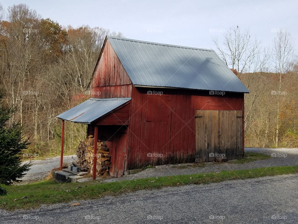 red barn, old barn, countryside, red, barn