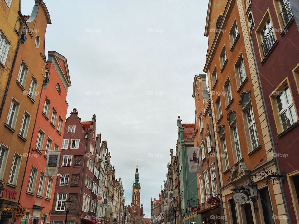 Beautiful colorful buildings in Gdańsk ❤️