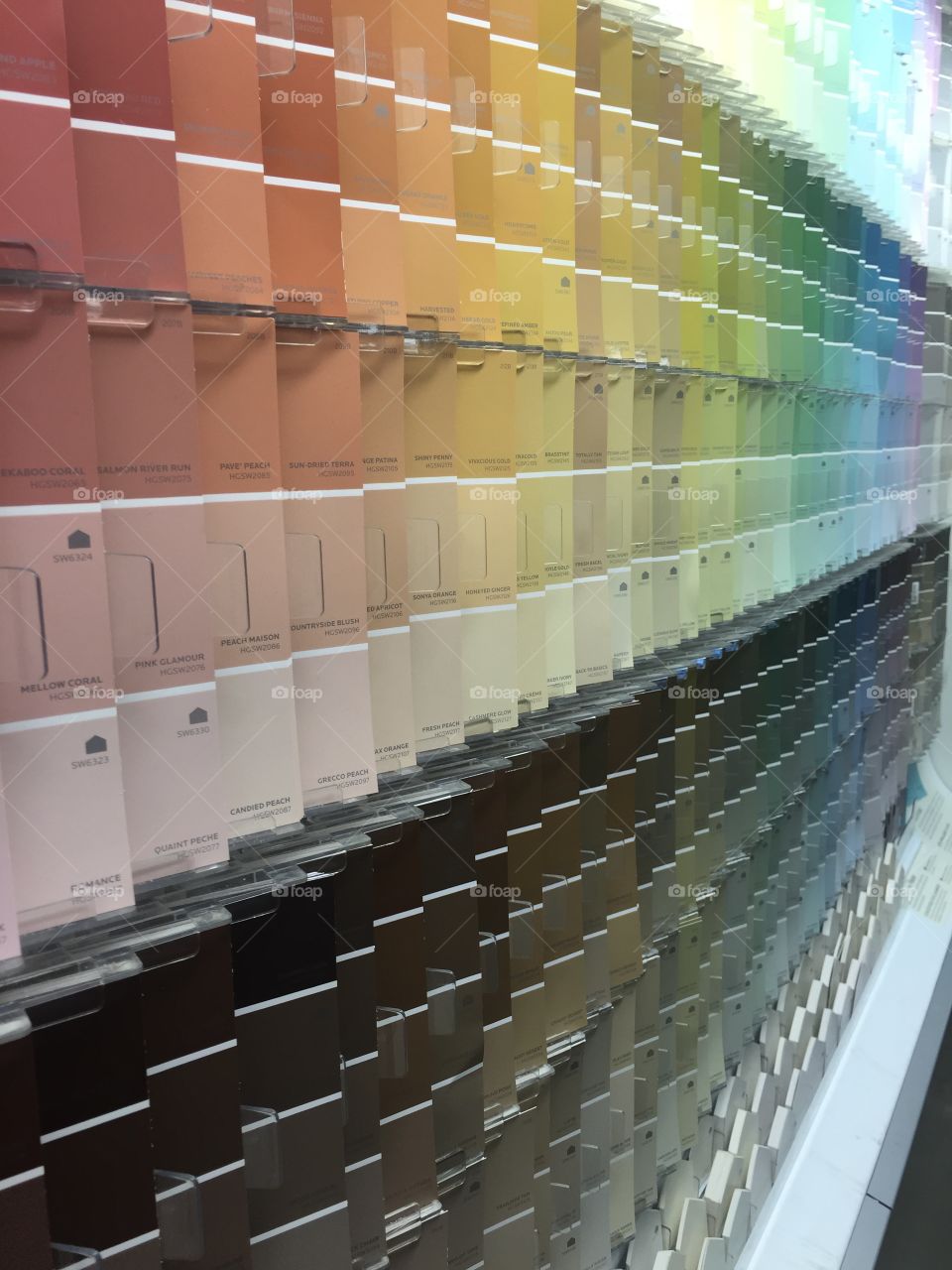 Paint store color swatches