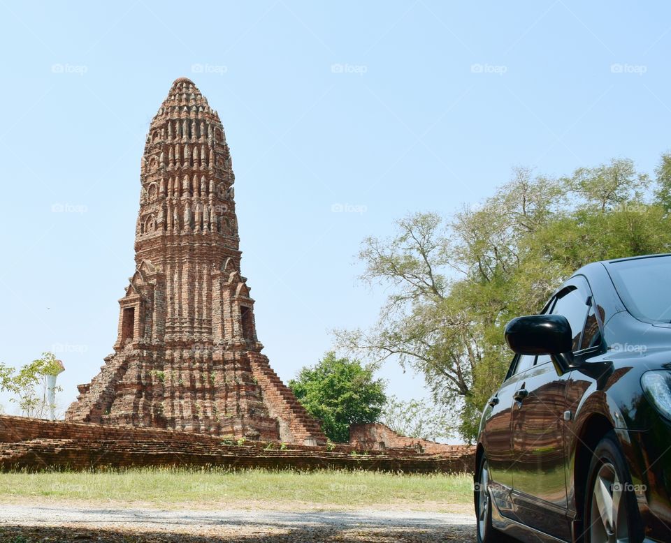 Ancient remains in temple. Ancient  remains  in tmple