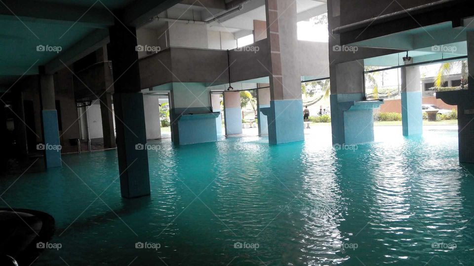 Swim under Apartment.