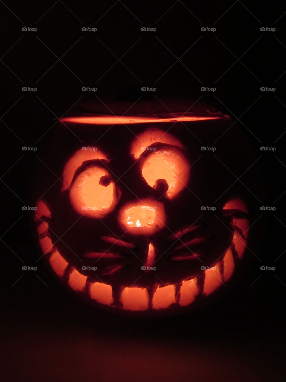 Cheshire cat pumpkin