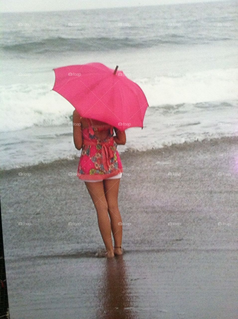 Pink umbrella 