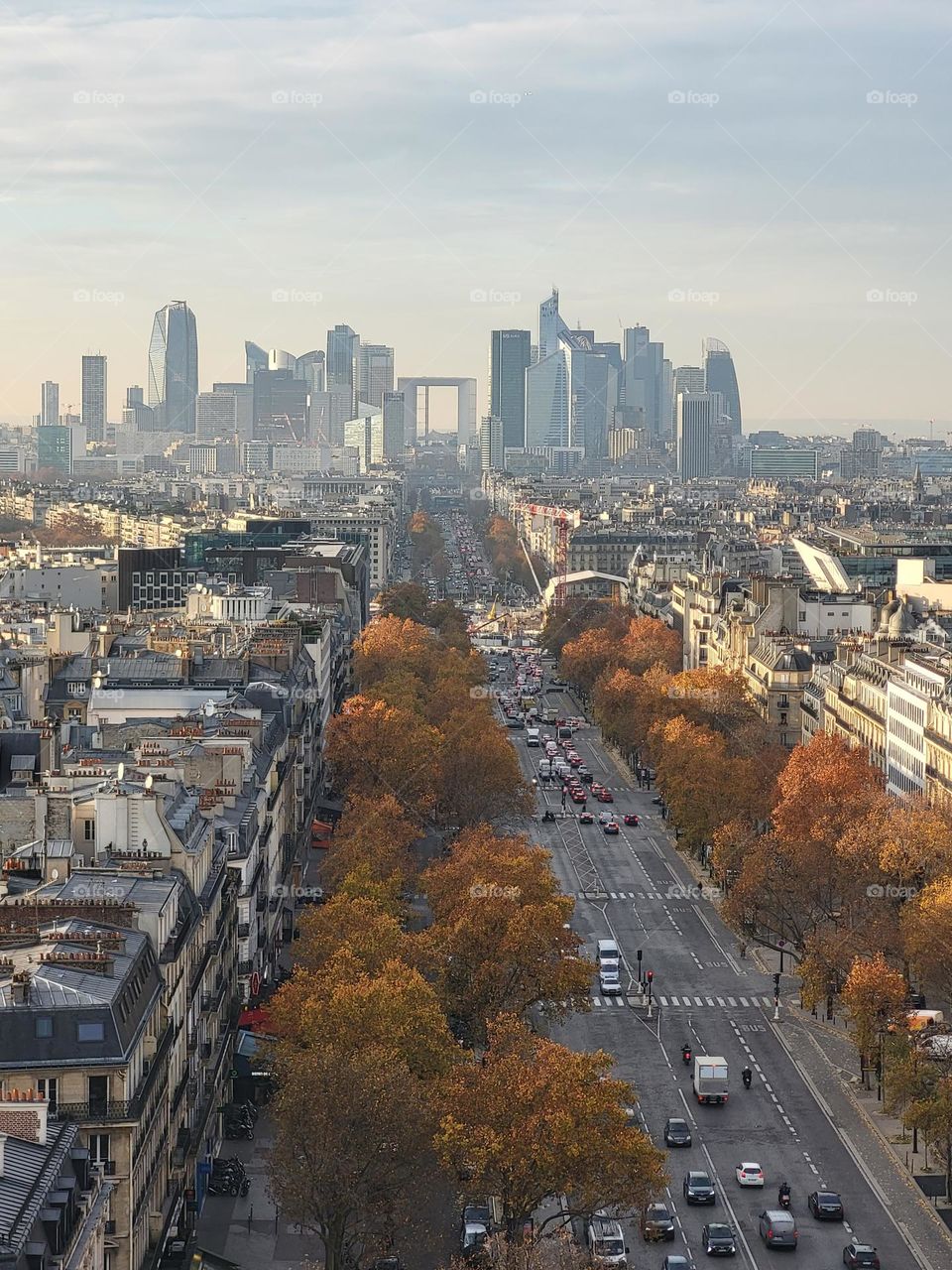la Défense vue de l'Arc de triomphe