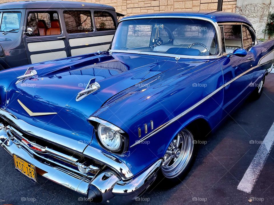 A gorgeous 57 Chevy is a highly desirable classic with lines representing the jet age of the time