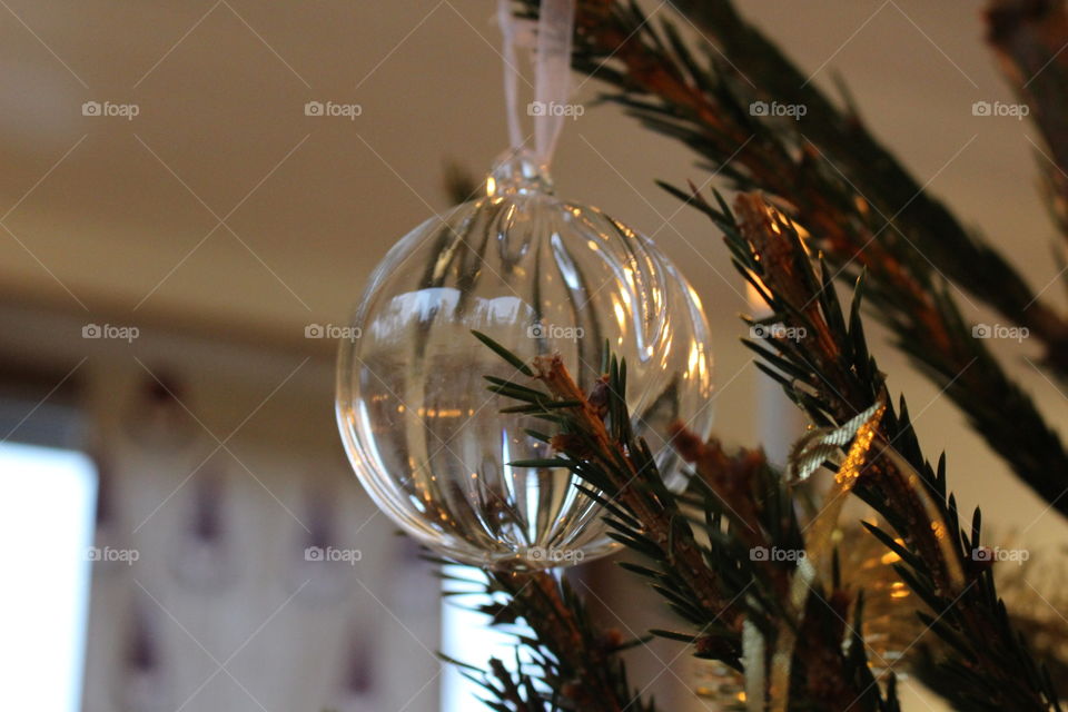 Christmas tree glass decoration