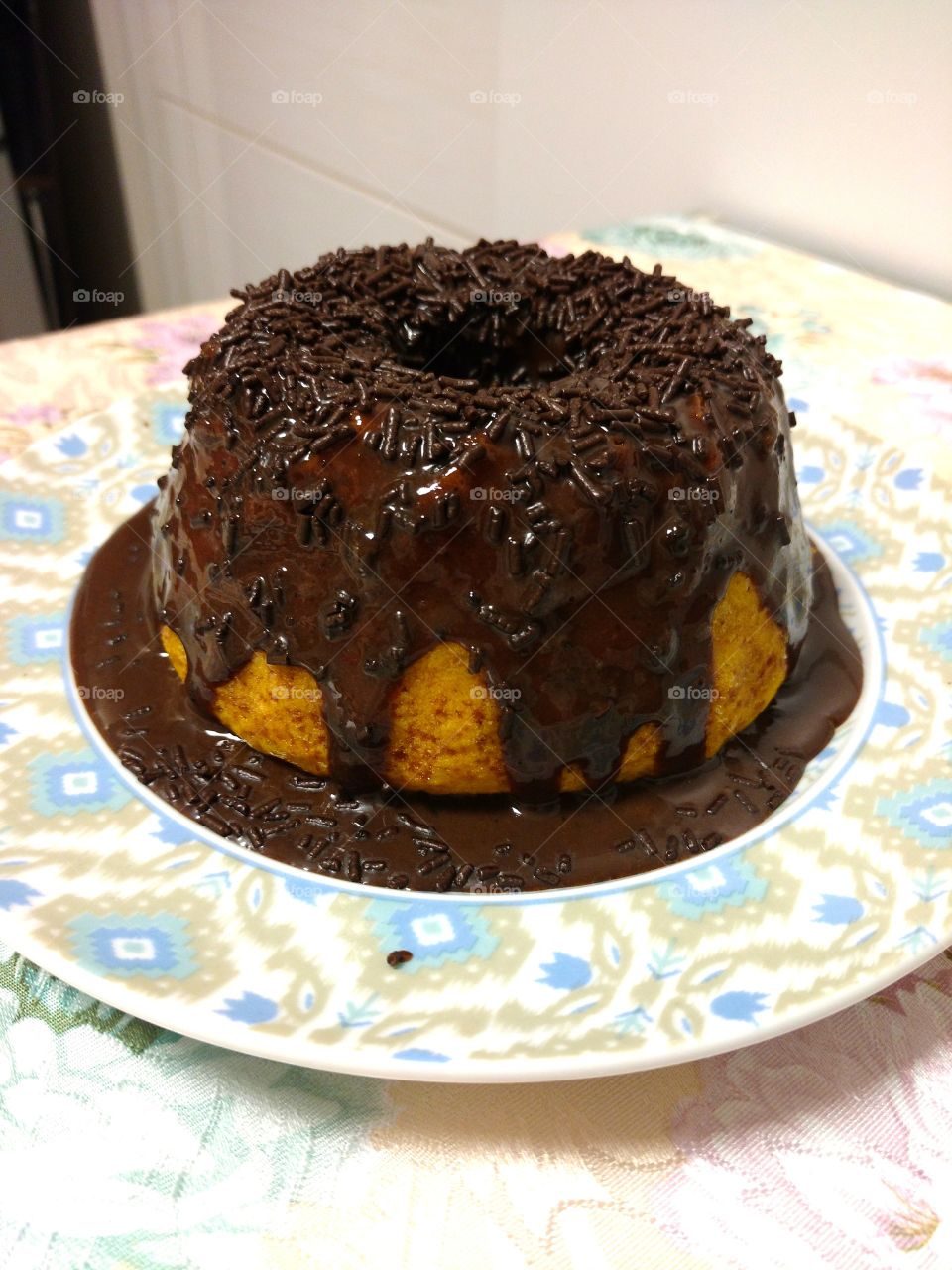 Carot cake with chocolate homemade