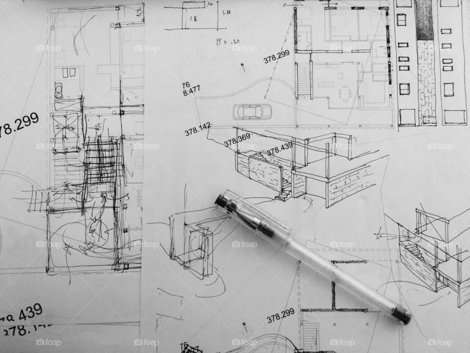 Architect's drawing work