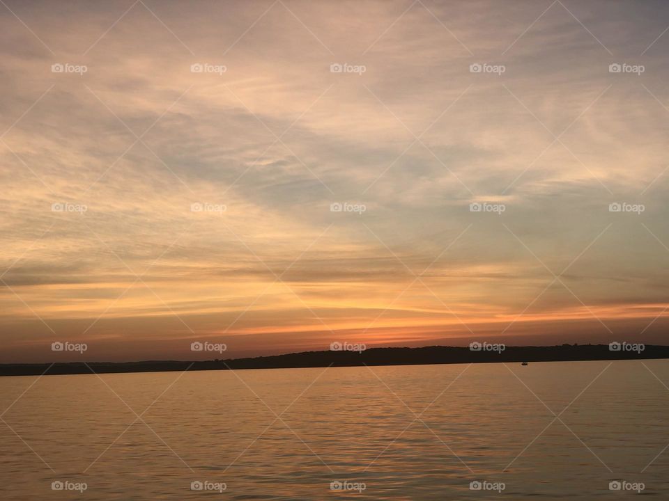 Michigan Sunset on Water 