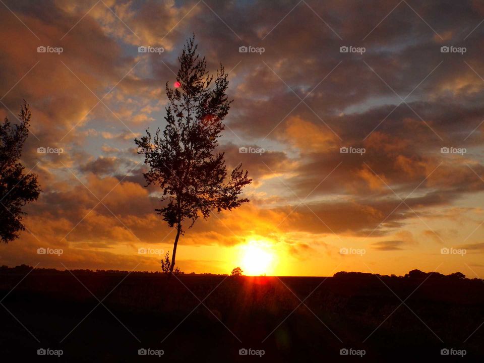 Sonnenuntergang am Horizont