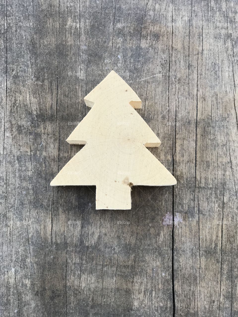 Christmas symbol, Christmas tree concept with a wooden art work