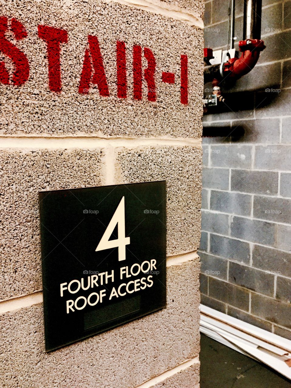 Roof Access Sign