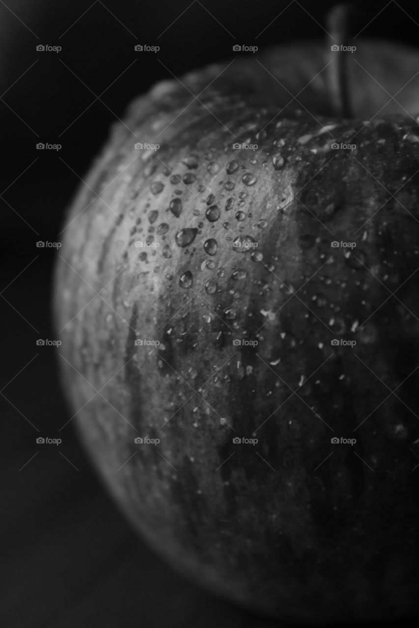 apple in monochrome