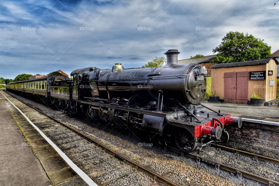 Train. Vintage steam train 