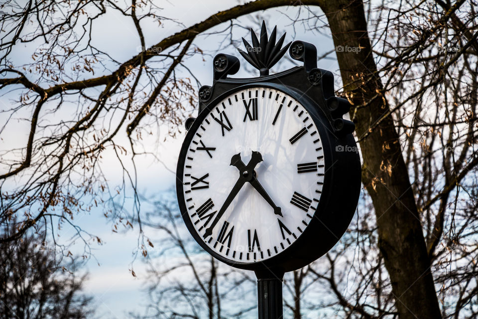 Watch in the city park