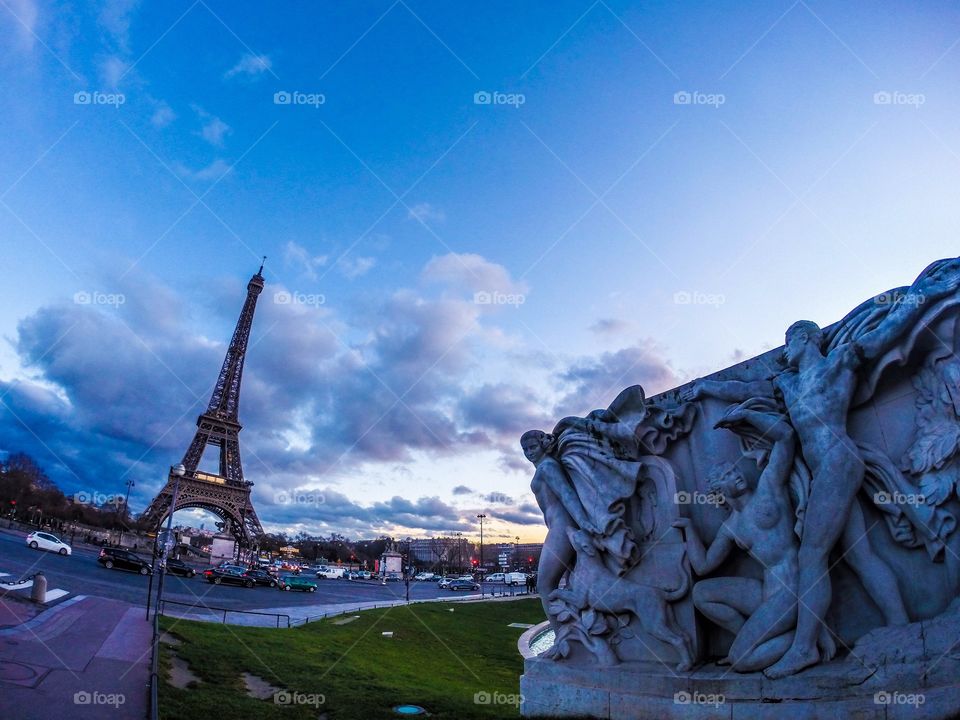 View of Eiffel tower, Paris, France