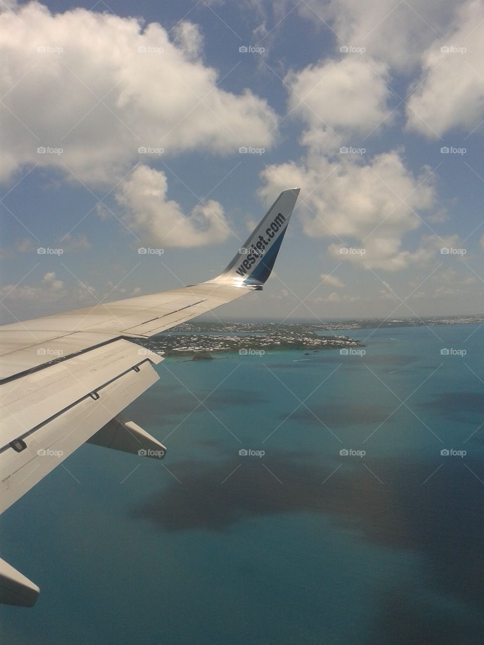 landing. landing in Bermuda