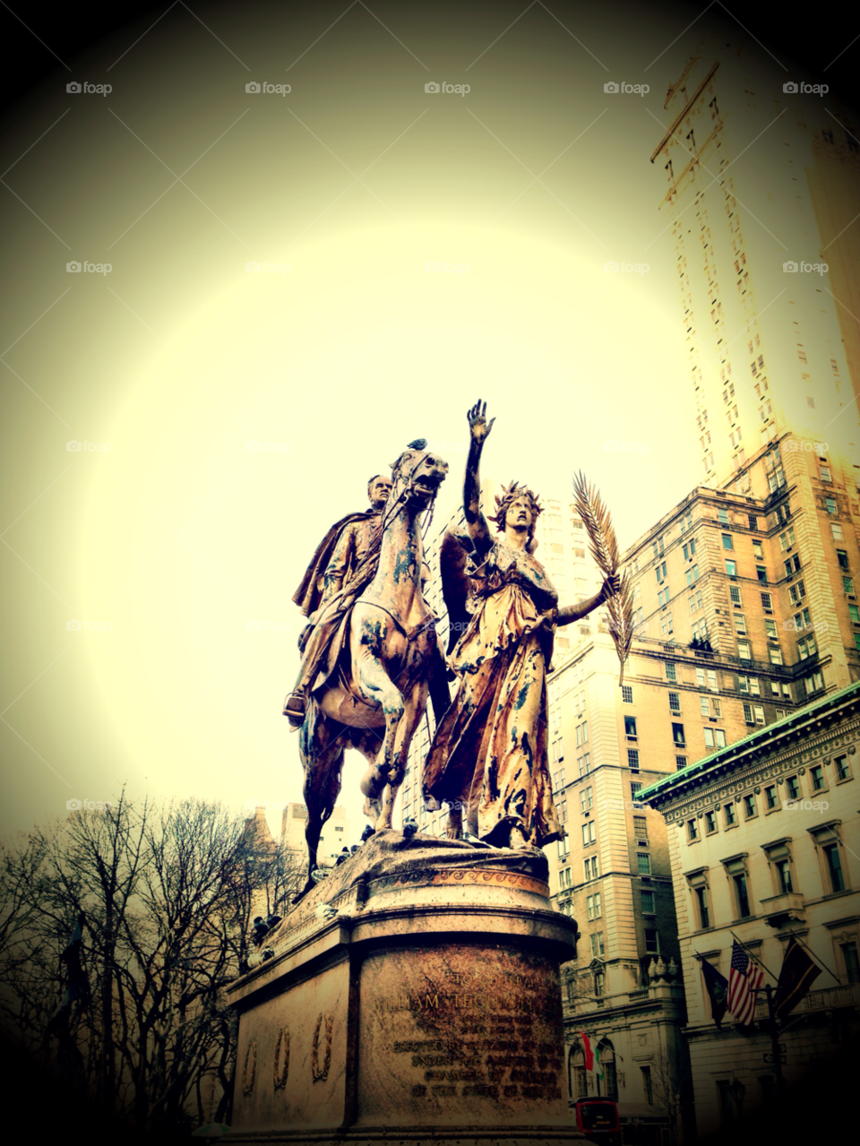 woman statue horse new york by josiah_lakoduk