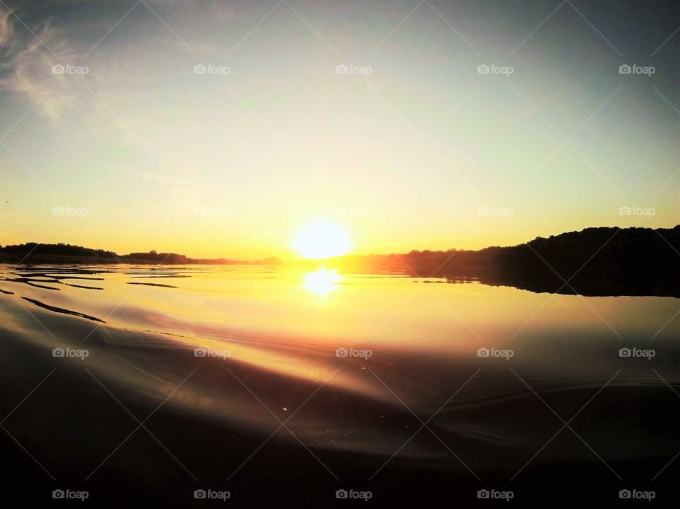 sunset paddle. On Potomac River