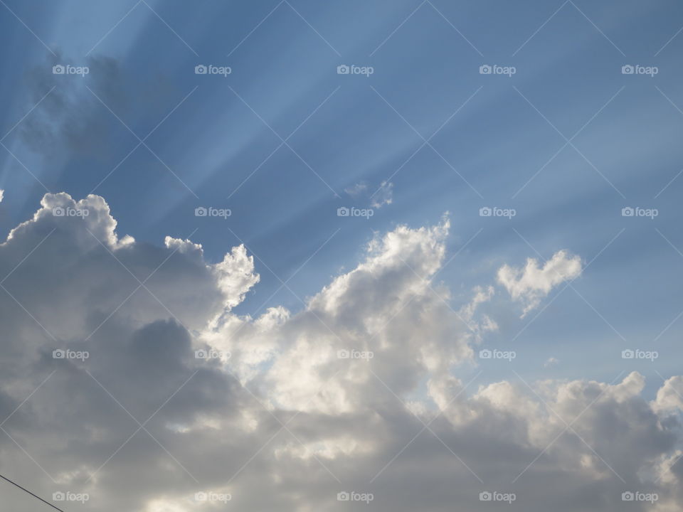Clouds in the blue sky