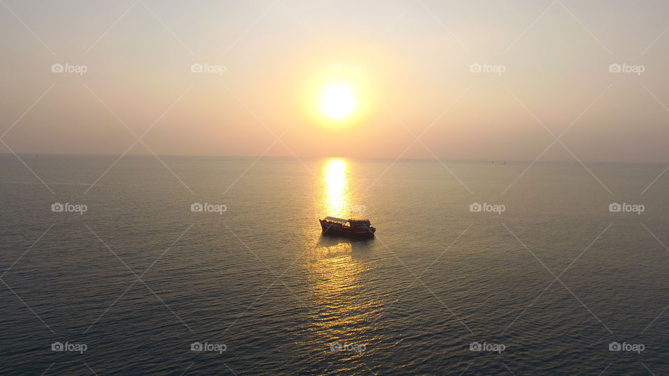 Sunset, Water, Sea, Ocean, Dawn