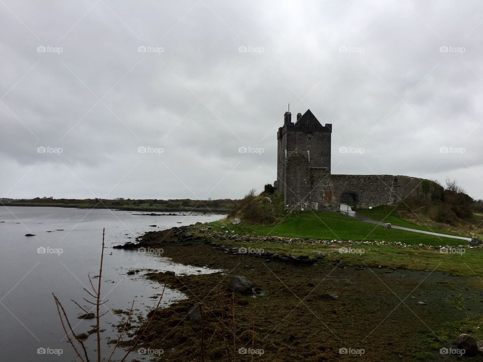 Castle by the water. Typical Ireland. 