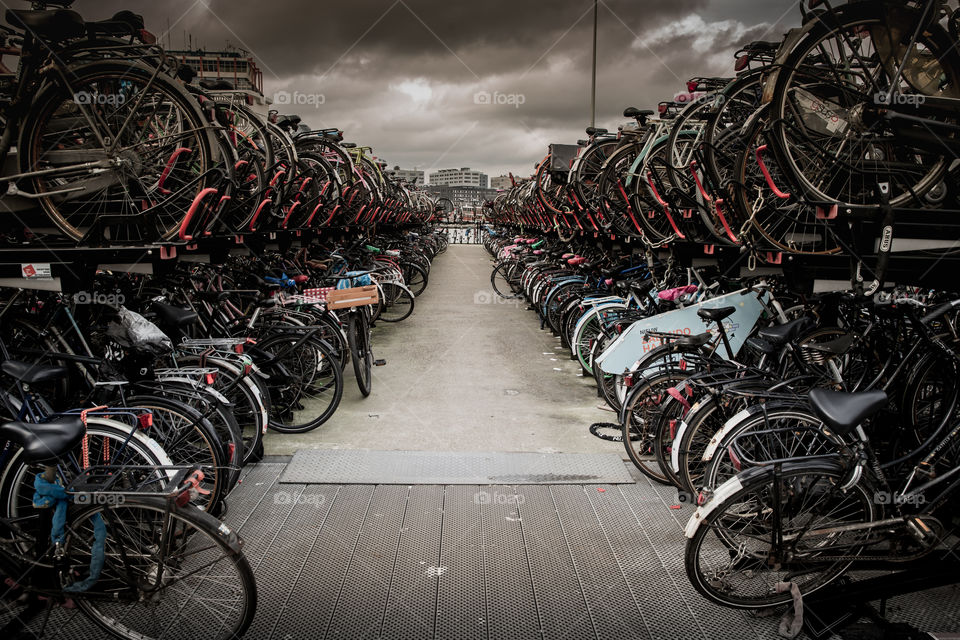 Bike park - central station - Amsterdam 
