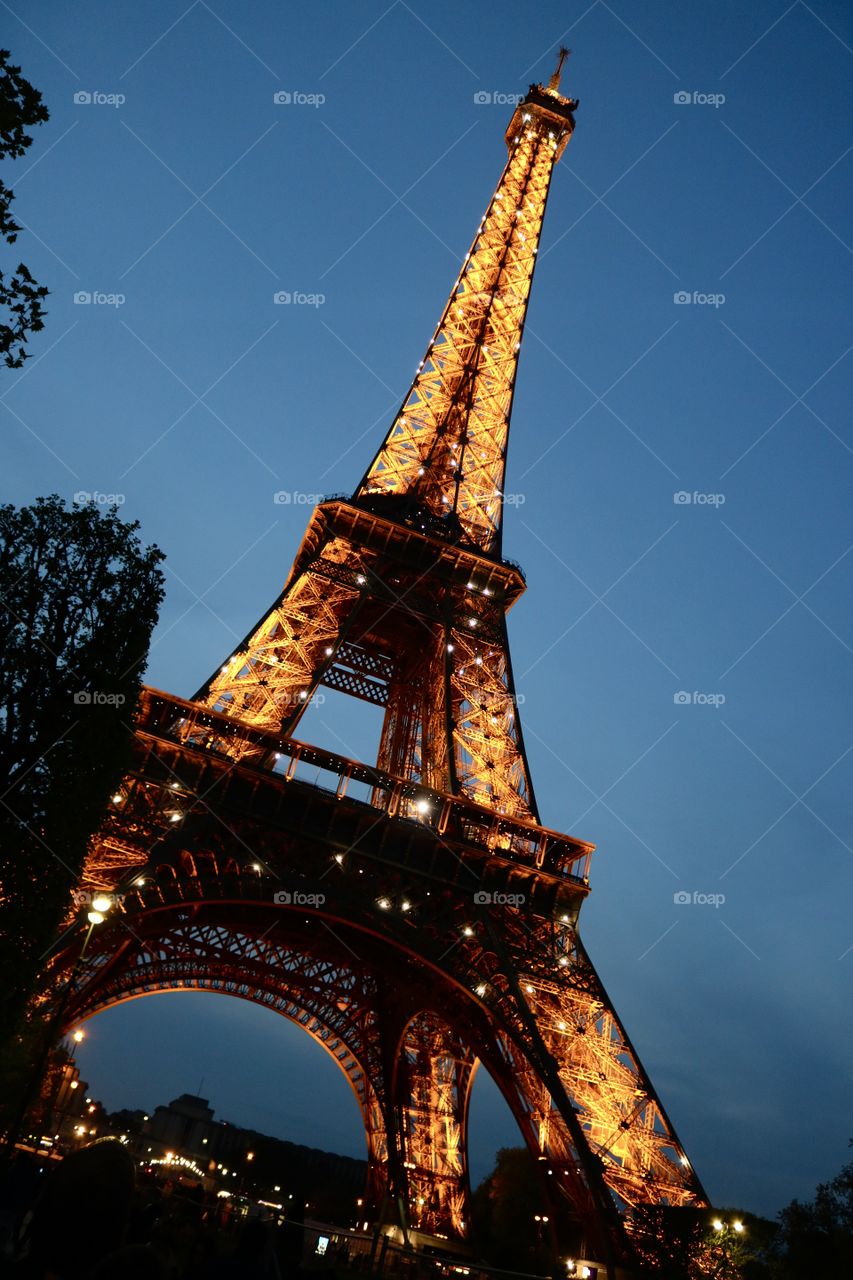 Tour Eiffel just after sunset (Paris, France)