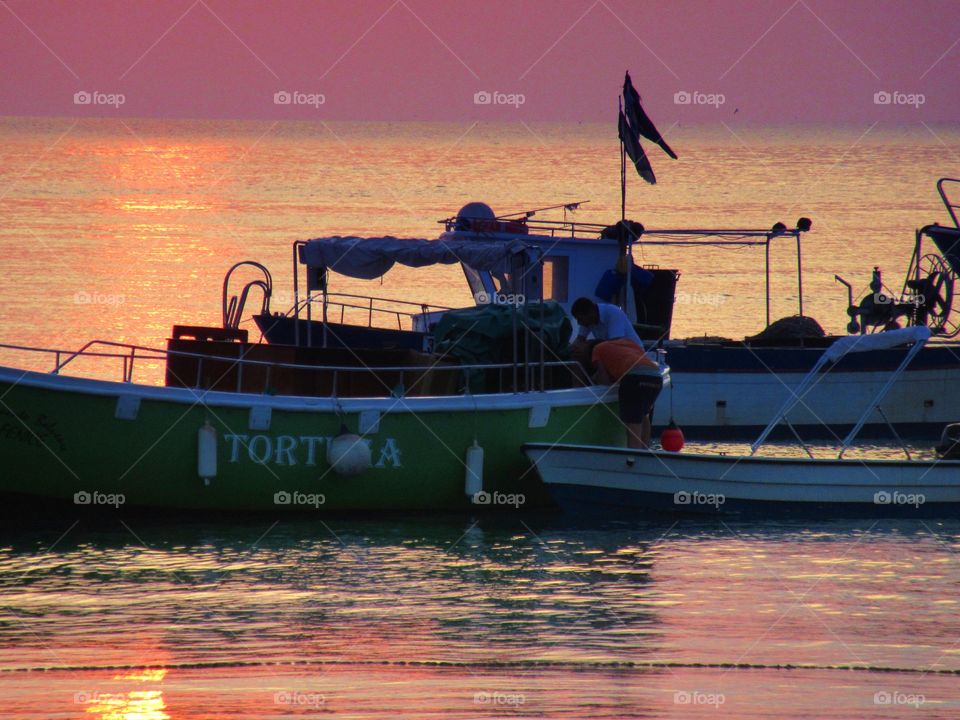 Boats at Praia ( Italy ).