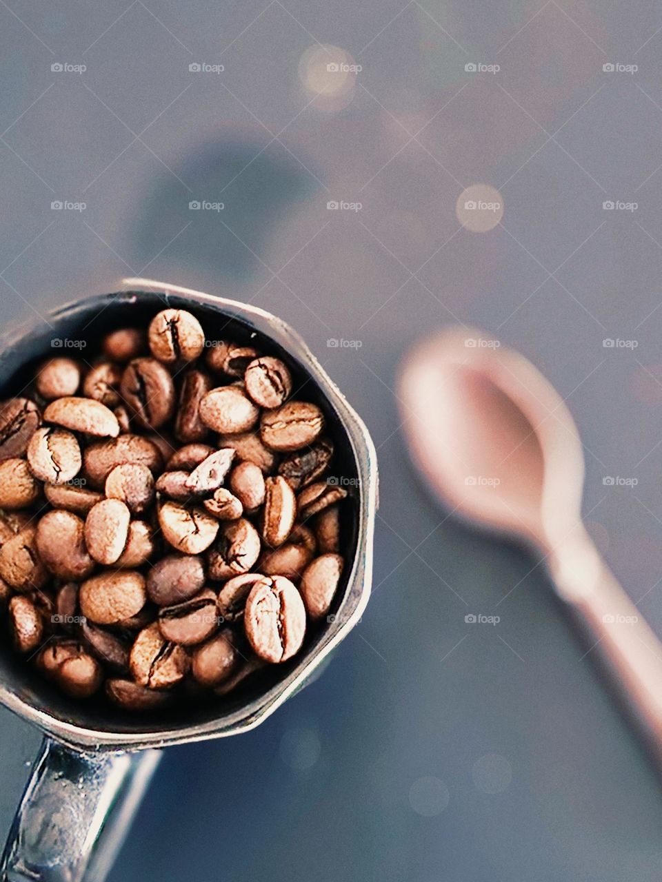 a cup of coffee beans