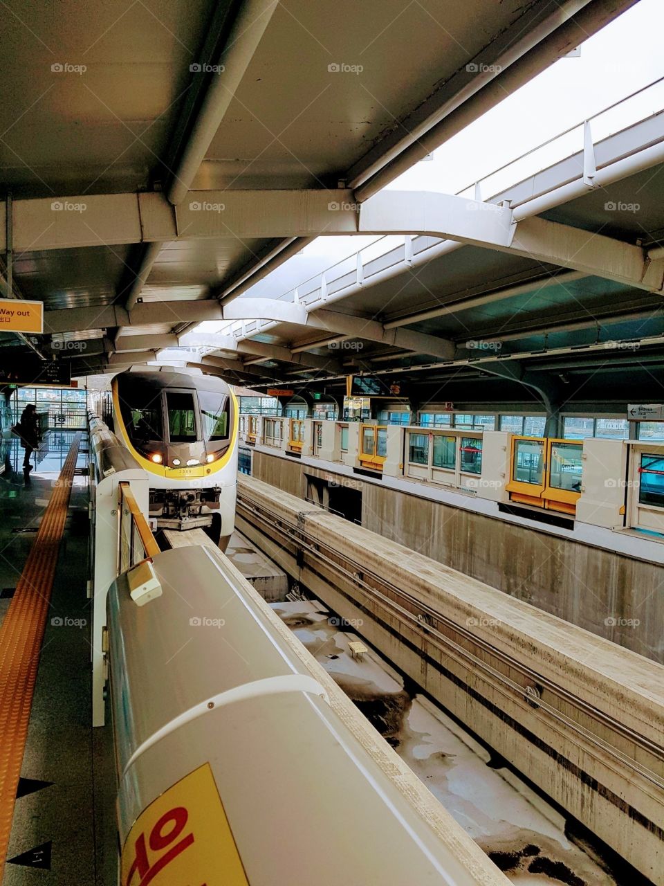 The Train in Daegu which Is one of the places in South Korea.