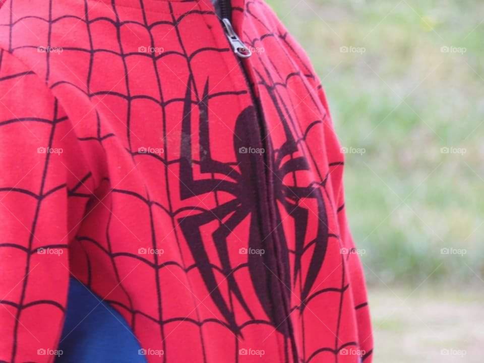 Marvel comics Spiderman jacket with the emblem on the chest of a child