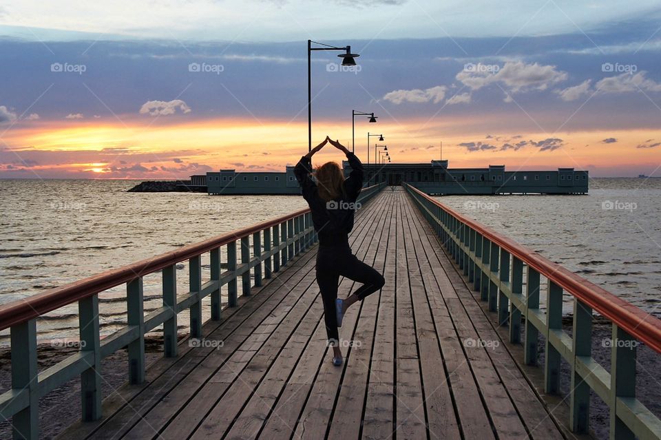 Yoga on the jetty 