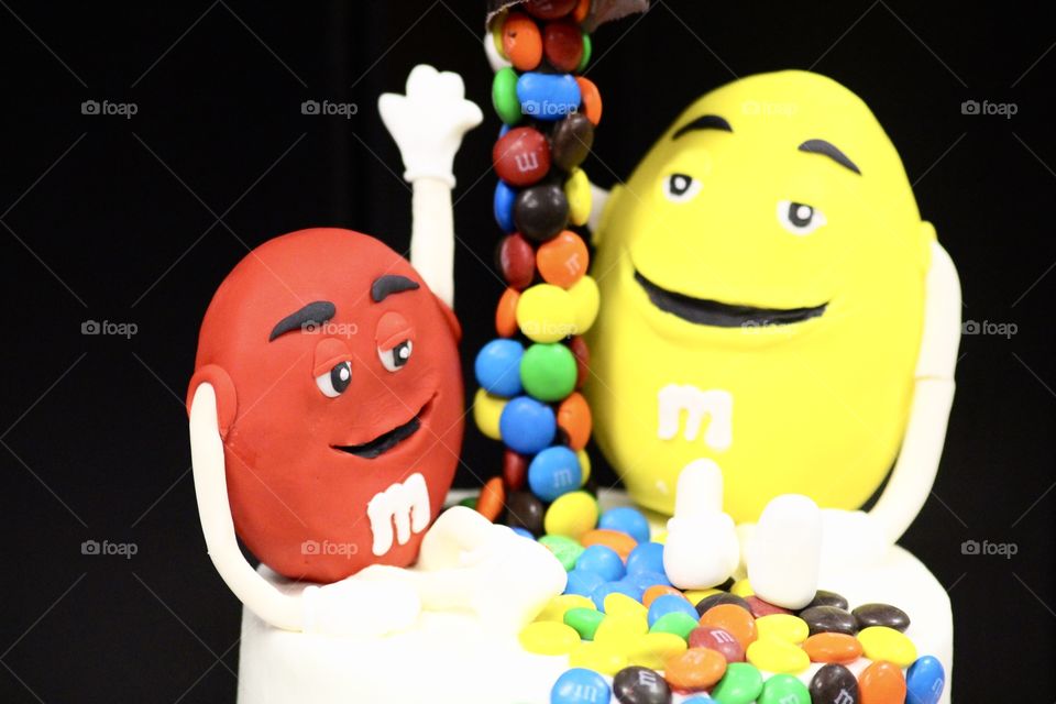 M&M birthday Cake 