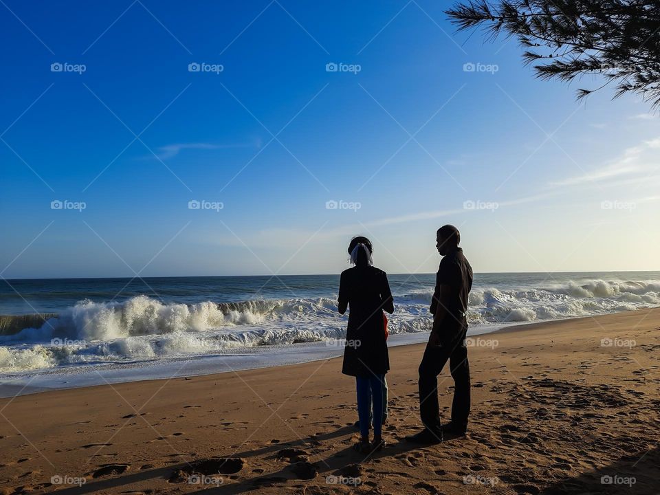 People Standing in the beach