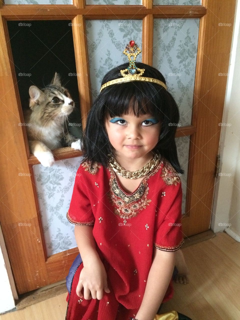 Egyptian and cat 