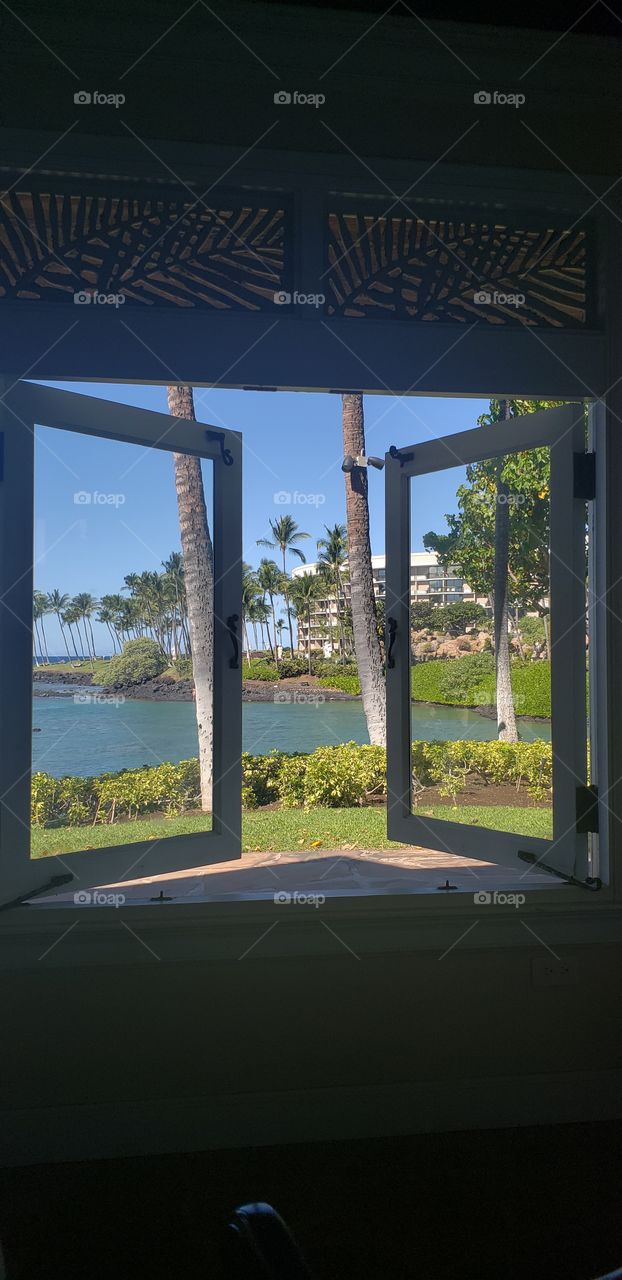 Windows with a tropical view, Hawaii