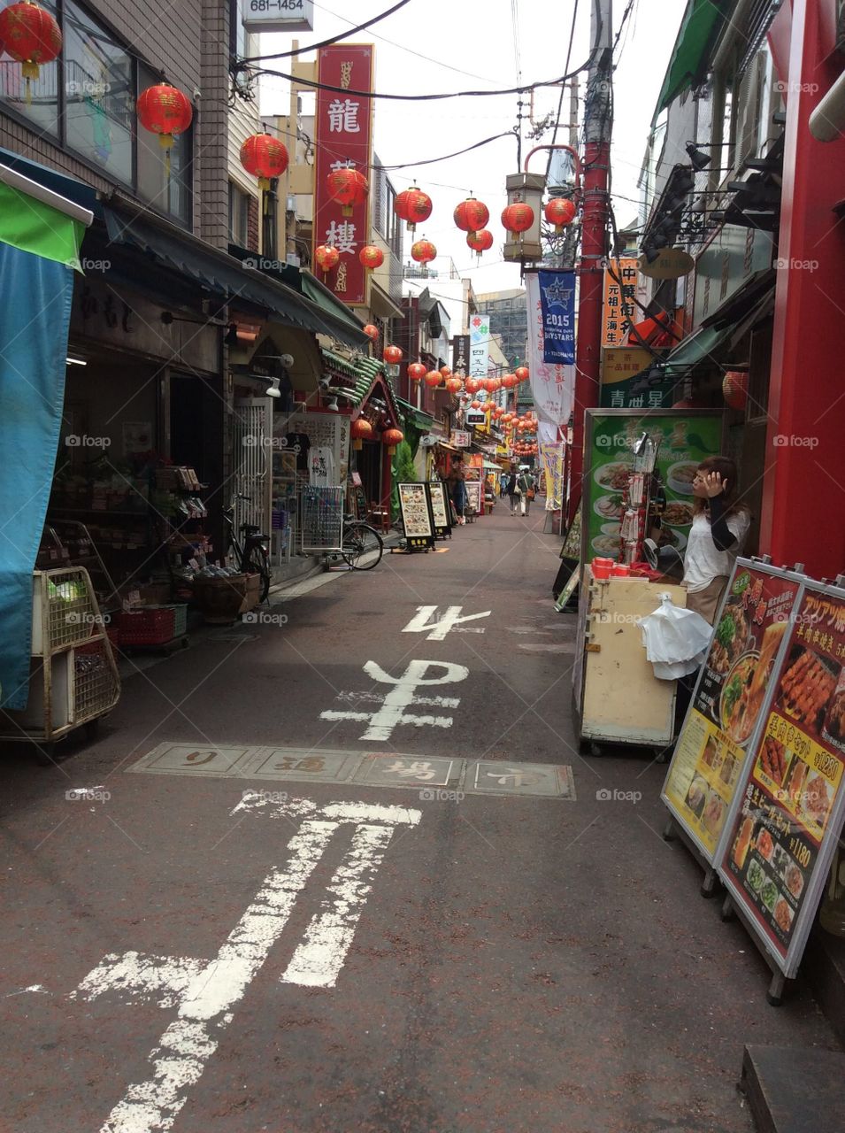 Streets of Chukagai in Yokohama Japan