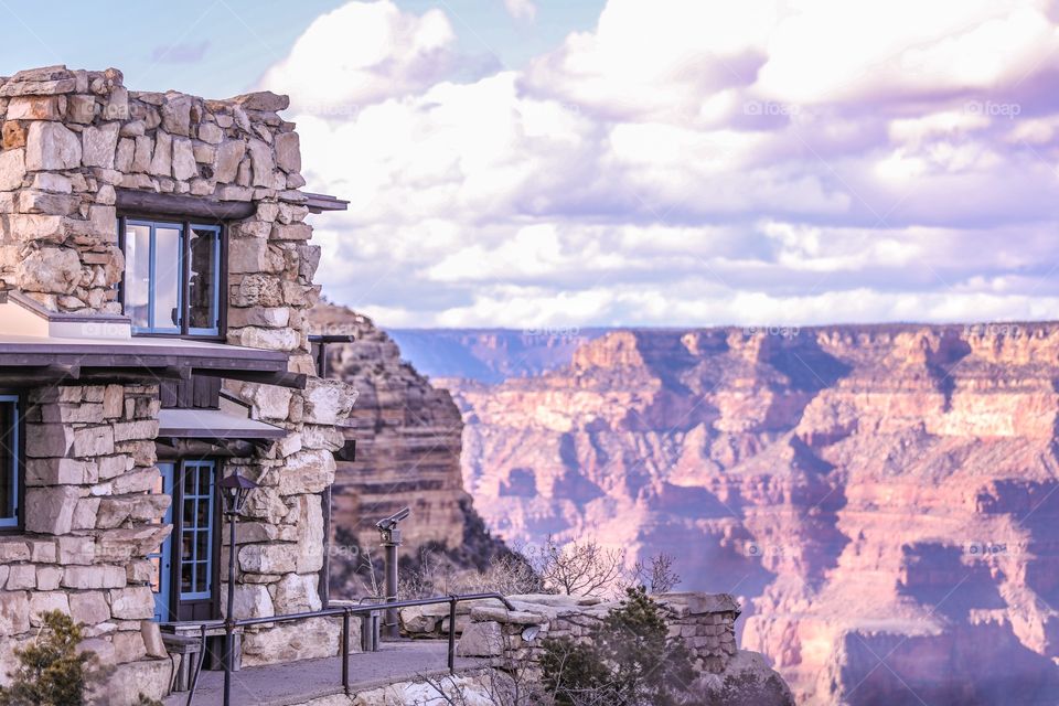 Interesting stone architecture found at the Grand Canyon. 