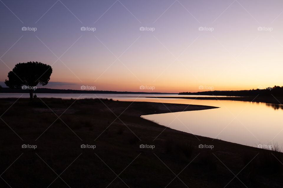 Lake Sunset landscape 