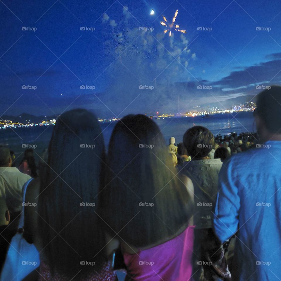 fireworks Bleu and Pink