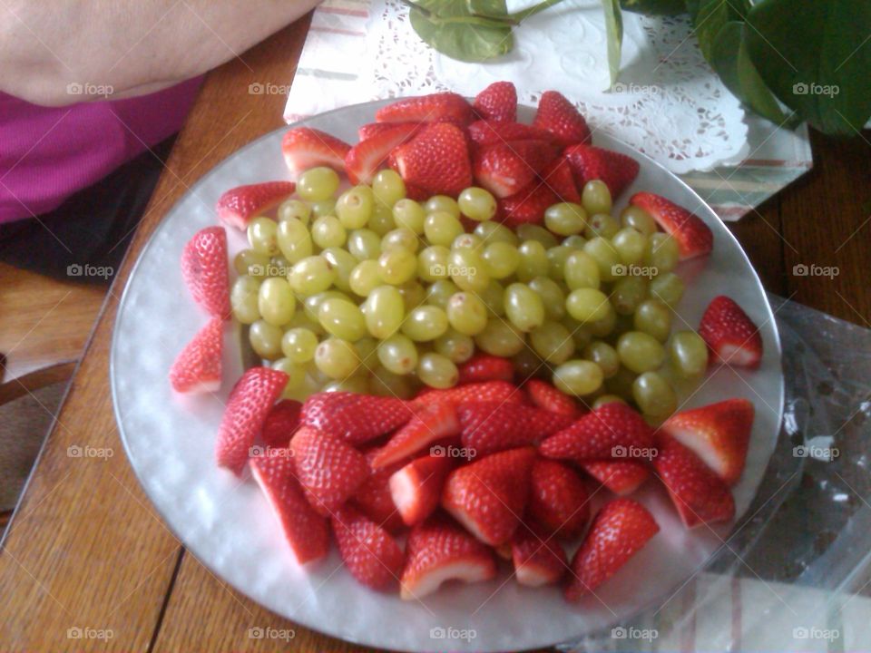 Strawberries and Grapes