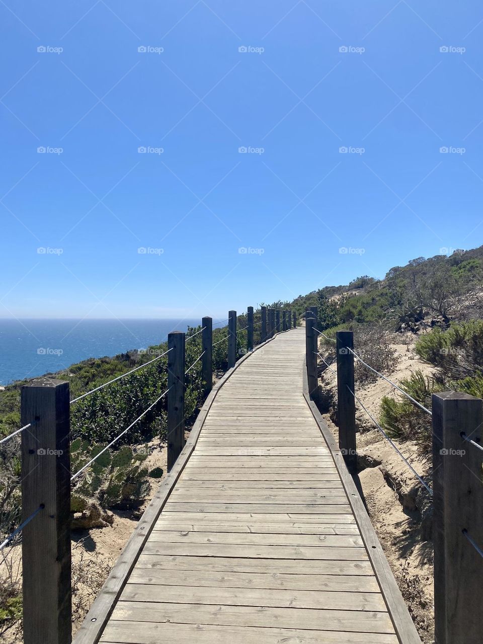 Boardwalk in Point Dume, Malibu, California 