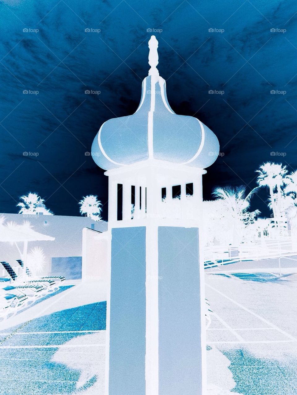 blue holiday inverted minaret by jeanello