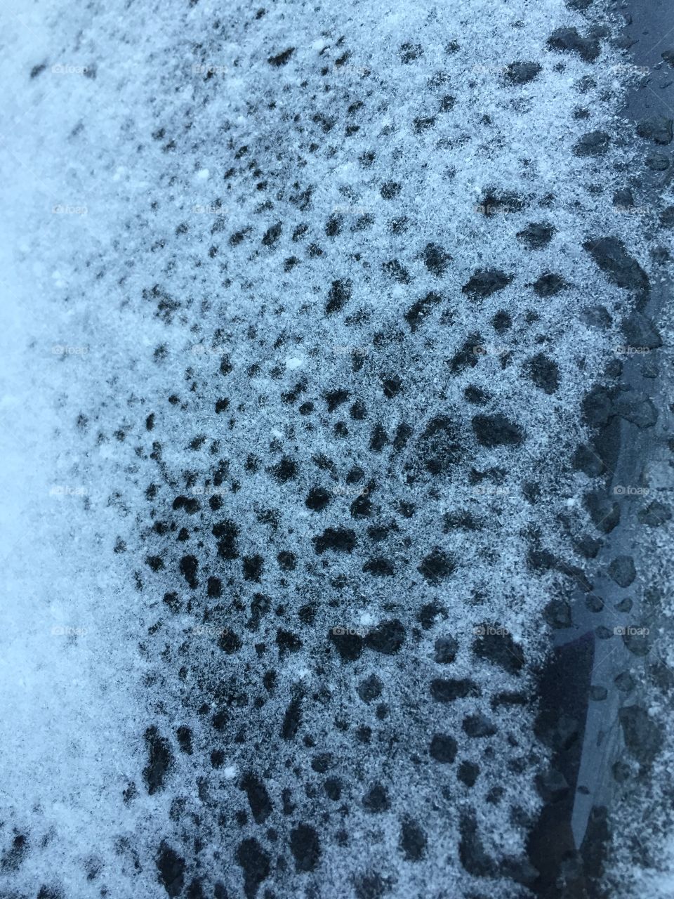 Ice on windshield 