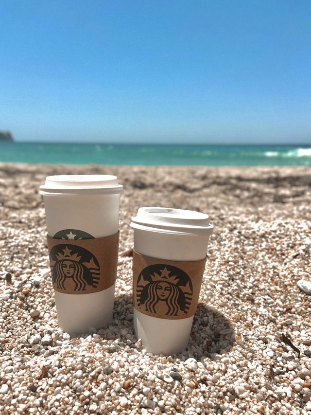 A walk with a Starbucks coffee 