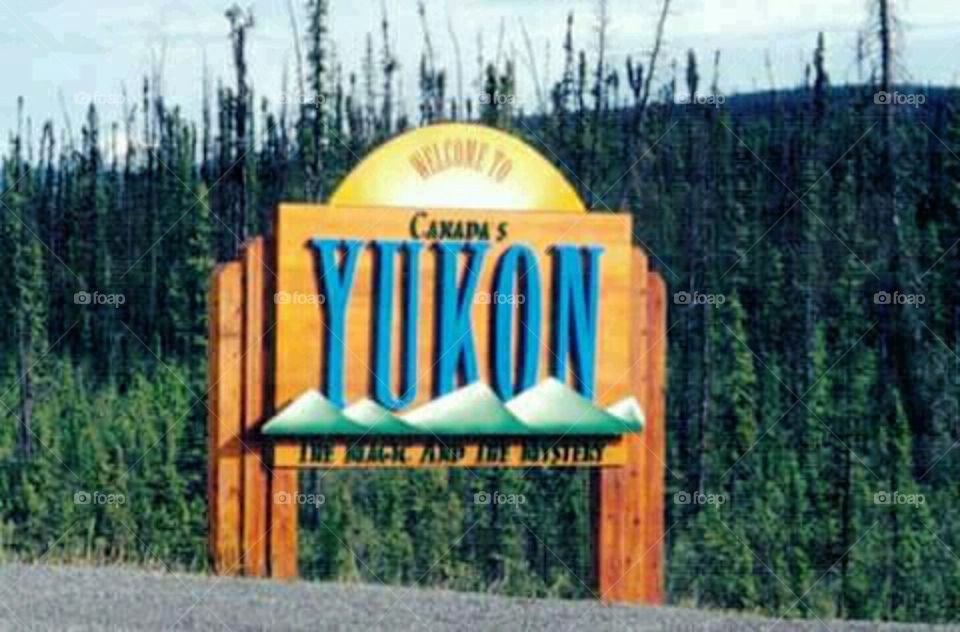 Entering Canada's Yukon Territory from Alaska along the Alaska Highway