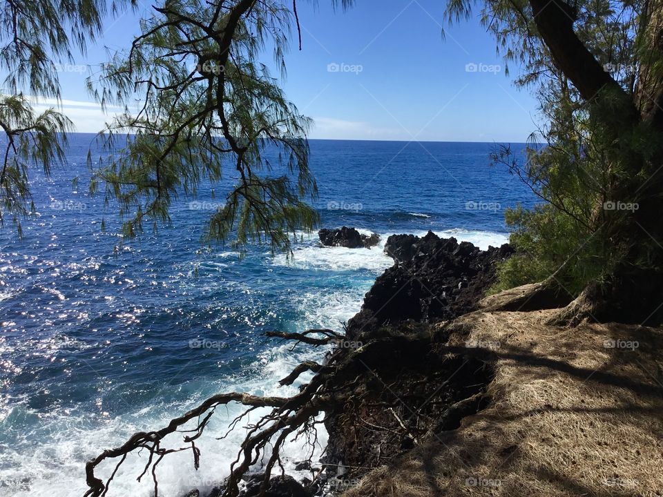 Blue ocean on a clear day